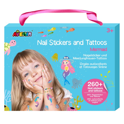 Avenir Nagelsticker und Tattoos Meerjungfrau
