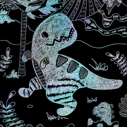 Avenir Kratz-Set mit Schablone: Dinos