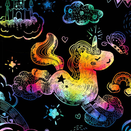 Avenir Scratch Set With Stencil: Unicorns