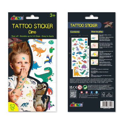 Autocollant de tatouage Avenir Dino