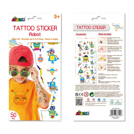 Avenir Tattoo Aufkleber Roboter