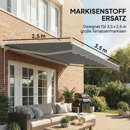 Markisenstoff Ersatz, 3.37x2.5m, UPF 50+, Wasserdicht