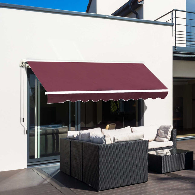 Gelenkarmmarkise, Bordeaux, 3x2,5M, Sonnenschutz