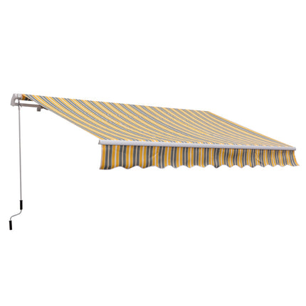 Ausziehbares Sonnenzelt, 3,5X2,5M, gelb/grau, UV-Schutz