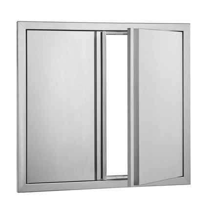 BBQ Access Door, Double 660x610 mm Stainless Steel Flush Mount