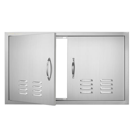 BBQ Access Door, Double Stainless Steel 36x21 in, Vented
