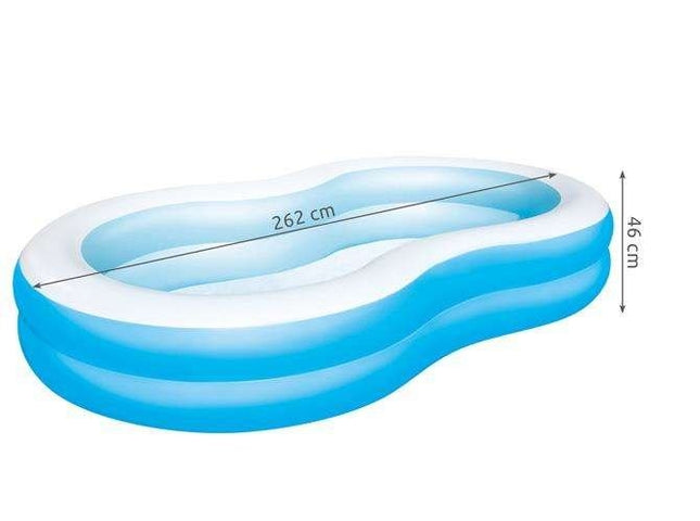 BESTWAY 54117 aufblasbarer Pool 262x157x46cm 