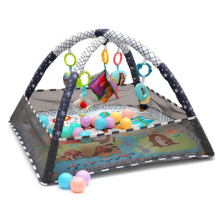 Tapis d'éveil pour bébé - Motif animaux, jouets pliables