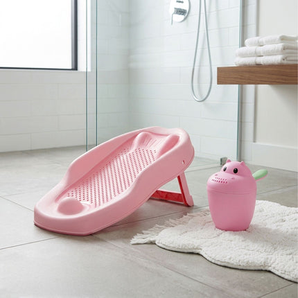 Baby-Badehilfe-Set mit Nilpferd-Spülbecher und rutschfester Halterung