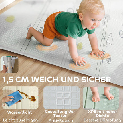 Baby-Spielmatte, Tiermuster, Schaumstoff, 1,5 cm dick