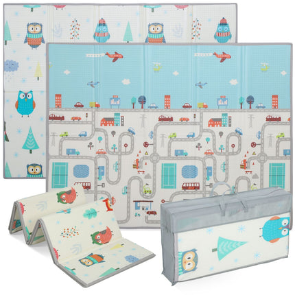 Tapis d'éveil pour bébé, motif animaux, en mousse, 1,5 cm d'épaisseur, antidérapant