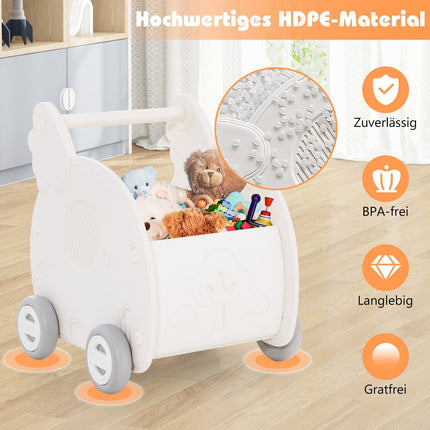 Baby Lauflernwagen 4-Rad Elefantenform, Weiß, HDPE