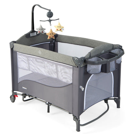 Reisebett 5-in-1 mit Matratze, Wickeltisch