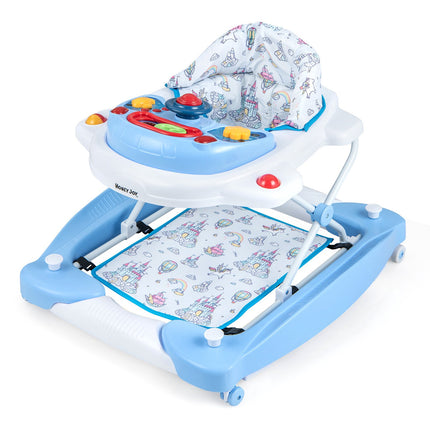 Trotteur pour bébé 6 en 1, pliable, hauteur réglable, plateau musical