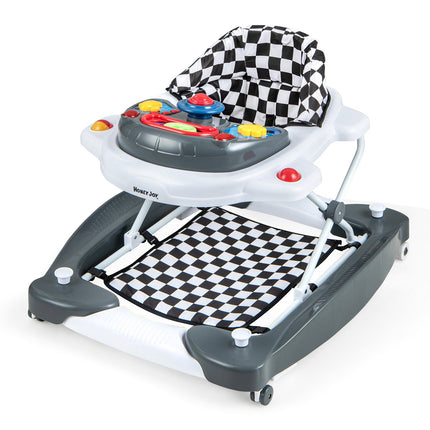 Trotteur pour bébé, pliable 6 en 1, hauteur réglable, plateau musical