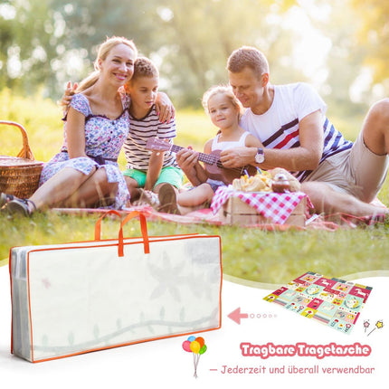 Couverture rampante pour bébé, tapis de jeu pliable, tapis de jeu double face rouge