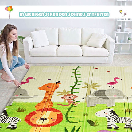 Tapis rampant pour bébé, tapis de jeu pliable, tapis de jeu double face, vert