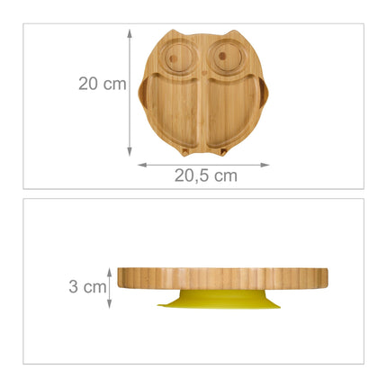 Assiette bébé à ventouse "Chouette"