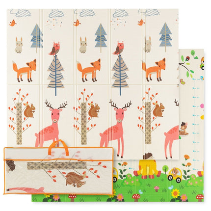 Tapis de jeu pliable pour bébé, tapis rampant double face en matériau XPE, girafe cerf
