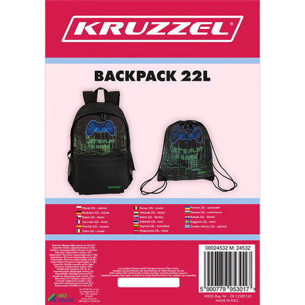 Rucksack 22L - Schule Kruzzel 24532