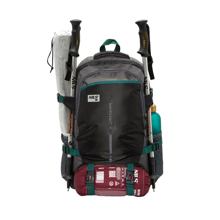 Rucksack, 45L, Schwarz, Touristisch
