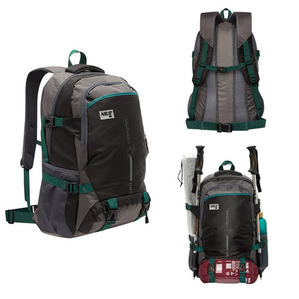 Rucksack, 45L, Schwarz, Touristisch