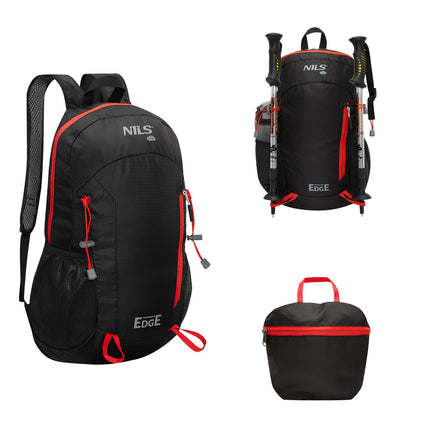 Rucksack, Schwarz, 22L Fassungsvermögen, Edge Design