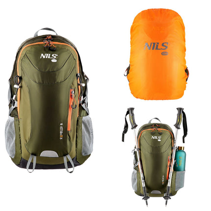 Sac à dos, vert touristique, capacité 40 L