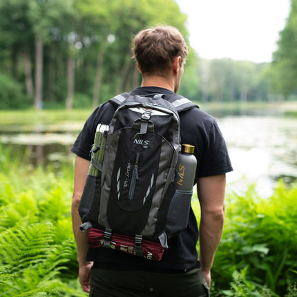 Sac à dos pour touristes, noir, capacité 40 L