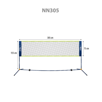 Filet de badminton 305 cm - Couverture complète