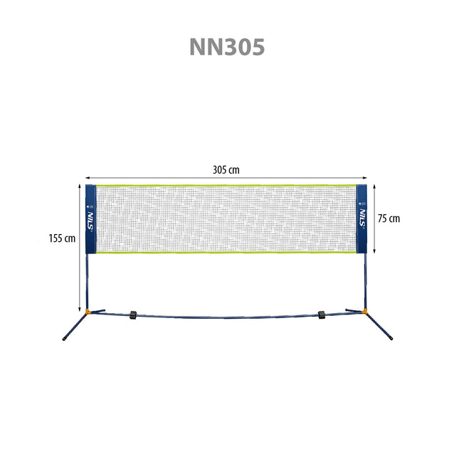 Filet de badminton 305 cm - Couverture complète