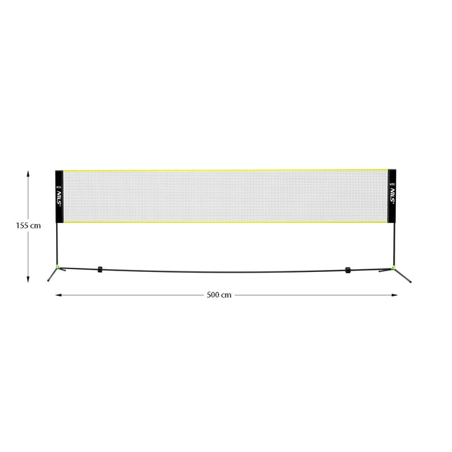 Filet de badminton 500 cm - Couverture complète