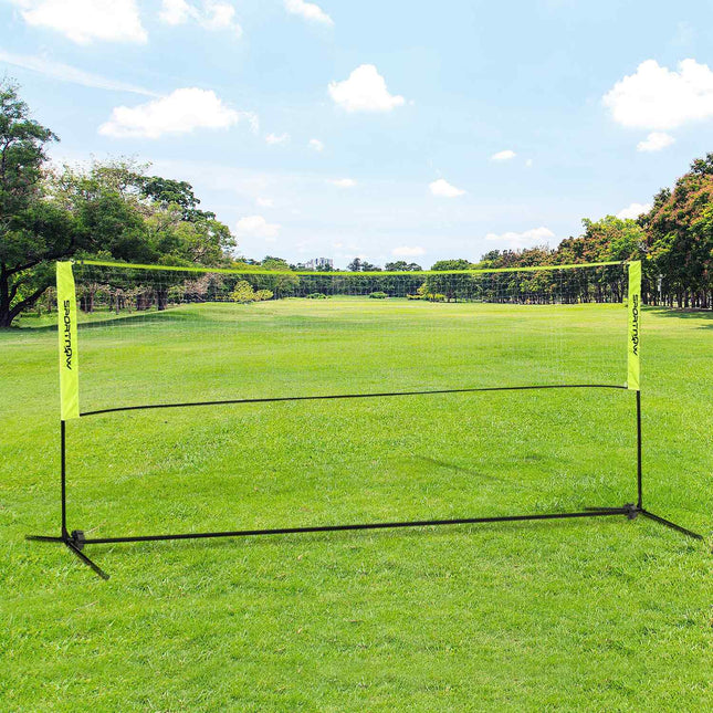 Filet de badminton pliable, filet de tennis, 103/120/155 cm, hauteur réglable, intérieur et extérieur, filet de volley-ball avec sac de transport, métal polyester jaune