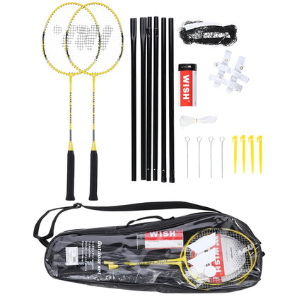 Ensemble de raquettes de badminton, 2 raquettes, 3 volants, filet