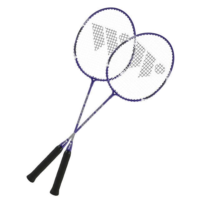 Badmintonschläger-Set, 2 Schläger, 3 Federbälle, Netz
