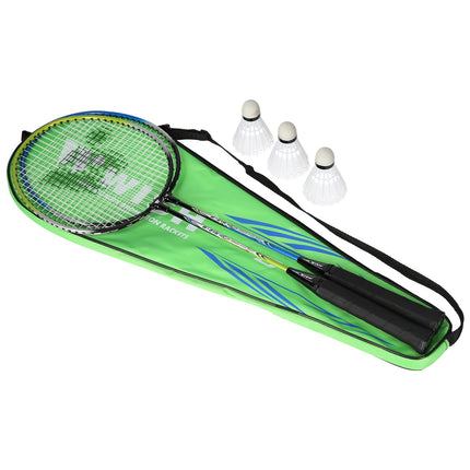 Badmintonschläger-Set mit 3 Federbällen