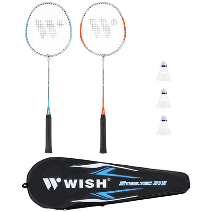 Badmintonschläger-Set mit 3 Federbällen