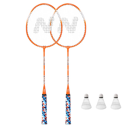 Badminton-Set – 2 Schläger, 3 Federbälle, Hülle