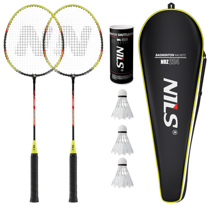 Badminton-Set – 2 Schläger, 3 Federbälle, Hülle