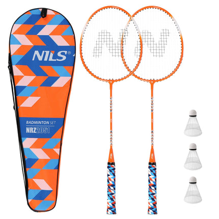 Badminton-Set – 2 Schläger, 3 Federbälle, Hülle