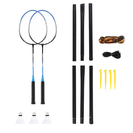 Badminton-Set – 2 Schläger, 3 Federbälle, Netzbezug