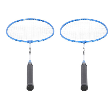 Ensemble de badminton - 2 raquettes, bleu, volants inclus
