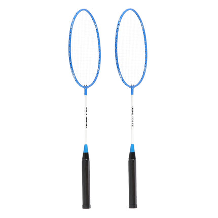 Ensemble de badminton - 2 raquettes, bleu, volants inclus