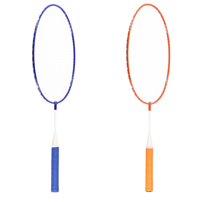 Ensemble de badminton - 2 raquettes, volants junior, acier