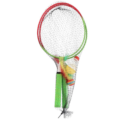 Badminton-Set, 2 Schläger + Federbälle + Bälle, Junior