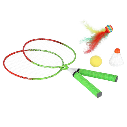 Badminton-Set, 2 Schläger + Federbälle + Bälle, Junior