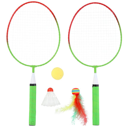 Badminton-Set, 2 Schläger + Federbälle + Bälle, Junior