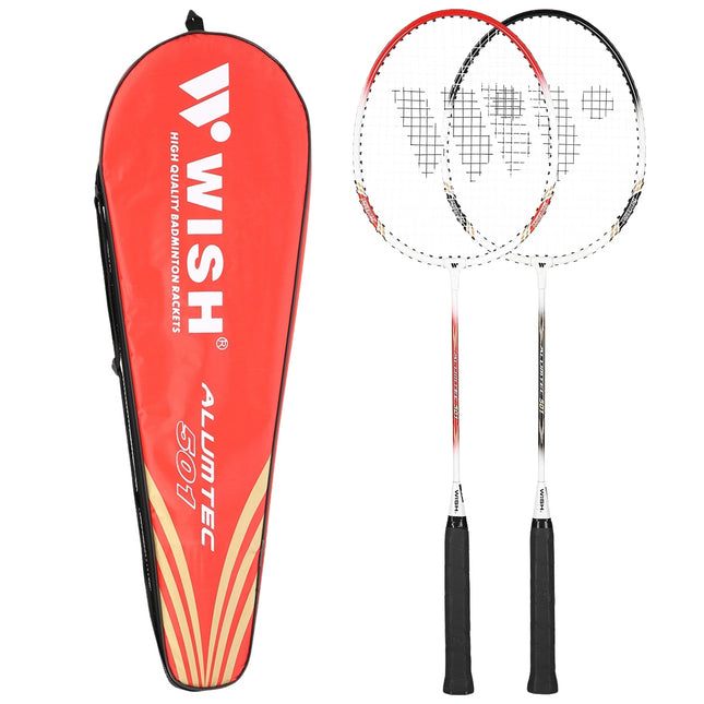 Ensemble de badminton - 2 raquettes, volants inclus
