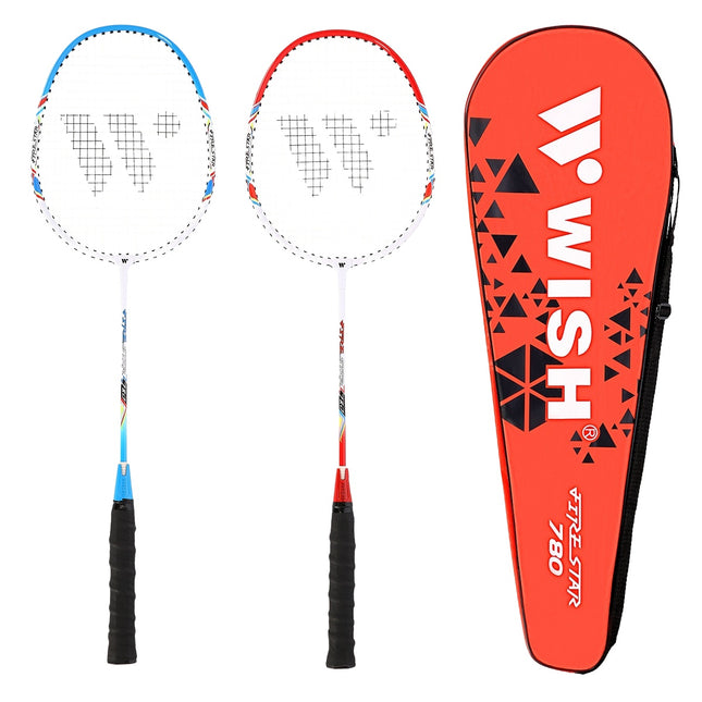 Ensemble de badminton - 2 raquettes, volants inclus