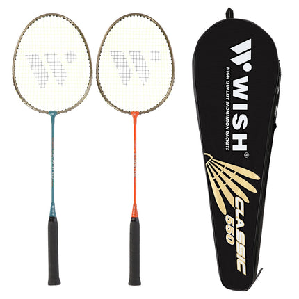 Ensemble de badminton - 2 raquettes, volants inclus
